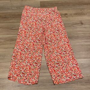 LOFT Multicolor Confetti Palazzo Pants Sz Large
